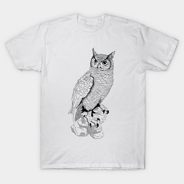 Owl T-Shirt by Qspark